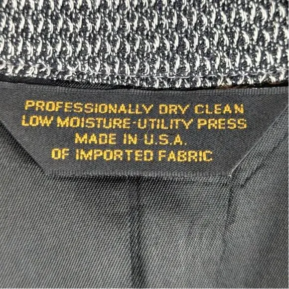 Lineage Soft Men’s Blazer 44R Gray Textured USA Modern Fit Sport Coat Jacket - Picture 4 of 4